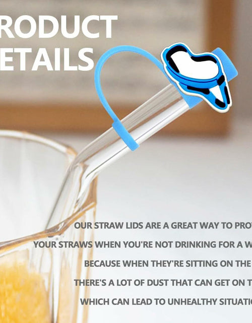 Load image into Gallery viewer, 5Pcs Silicone Straw Cap Covers for Stanley Cup 30oz 40oz Reusable Tips

