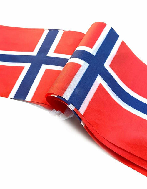 Load image into Gallery viewer, Norway String Flag Banner 16ft 20 Mini Flags 5.5x8.2in Party Decor
