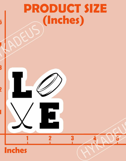 Load image into Gallery viewer, Love Hockey Stickers 3pcs Waterproof Vinyl Decals Laptop Bottle Helmet
