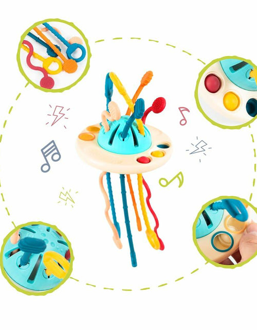 Load image into Gallery viewer, Kirro Montessori Pull String Baby Toy – Silicone, 18+ Months
