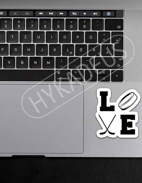 Load image into Gallery viewer, Love Hockey Stickers 3pcs Waterproof Vinyl Decals Laptop Bottle Helmet
