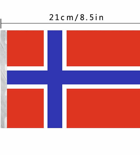 Norway String Flag Banner 16ft 20 Mini Flags 5.5x8.2in Party Decor