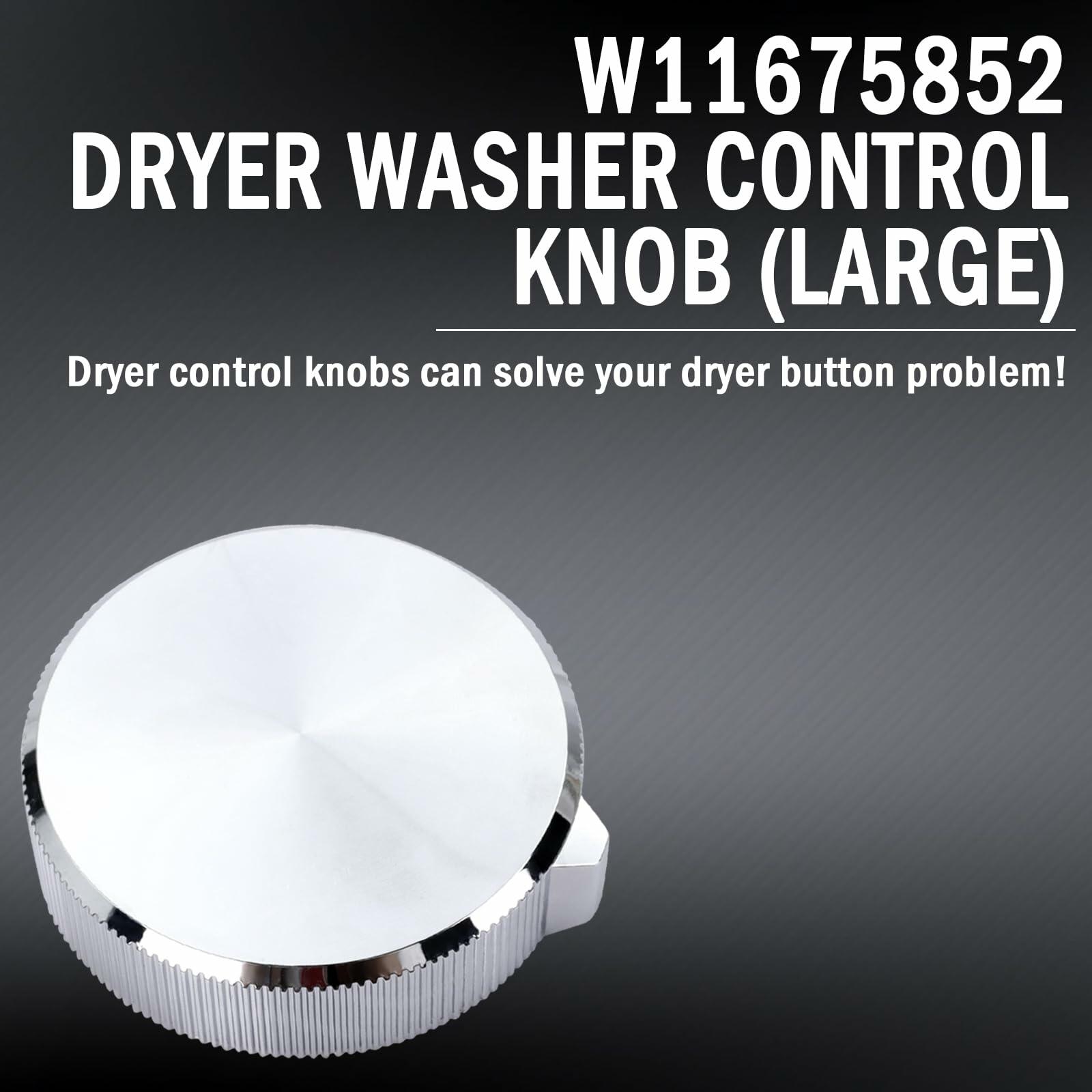 Dryer Washer Control Knob Large 2PCS Fits Whirlpool Maytag W11675852