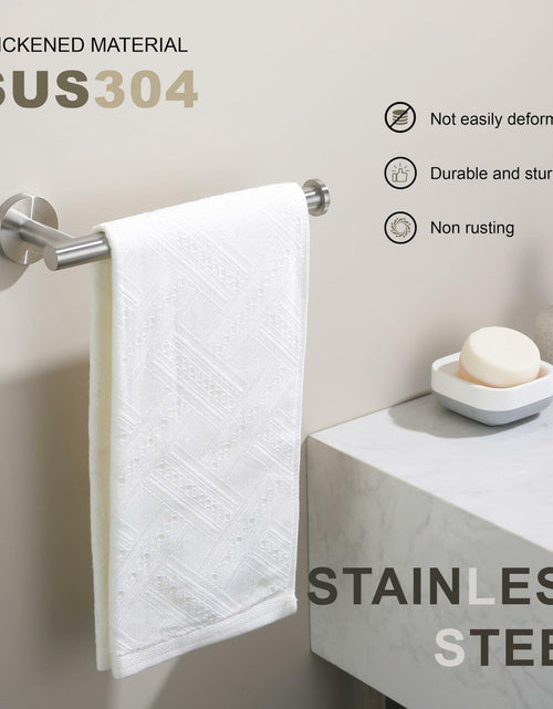 Load image into Gallery viewer, TASTOS Hand Towel Holder Brushed Gold Stainless Steel Wall Mounted 9in
