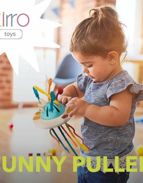 Load image into Gallery viewer, Kirro Montessori Pull String Baby Toy – Silicone, 18+ Months
