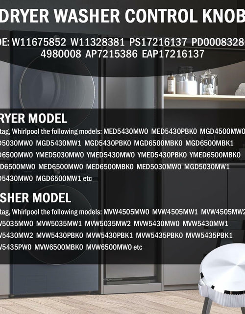 Load image into Gallery viewer, Dryer Washer Control Knob Large 2PCS Fits Whirlpool Maytag W11675852
