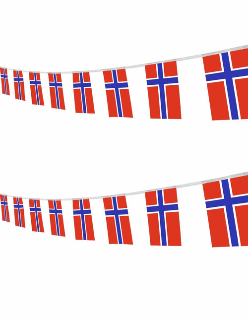 Load image into Gallery viewer, Norway String Flag Banner 16ft 20 Mini Flags 5.5x8.2in Party Decor
