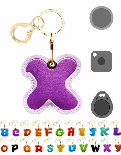 Load image into Gallery viewer, AirTag Leather Keychain Holder Case – Protective Apple Tracker Keyring
