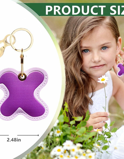 Load image into Gallery viewer, AirTag Leather Keychain Holder Case – Protective Apple Tracker Keyring
