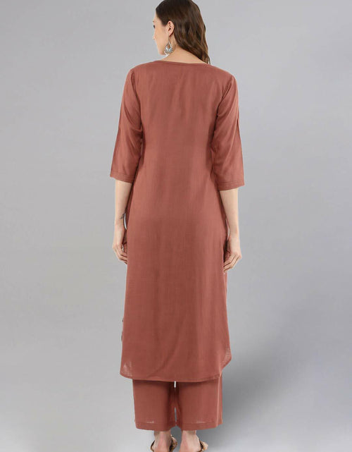 Load image into Gallery viewer, Idalia Black Rayon Solid Straight Kurta with Palazzo Set for Women
