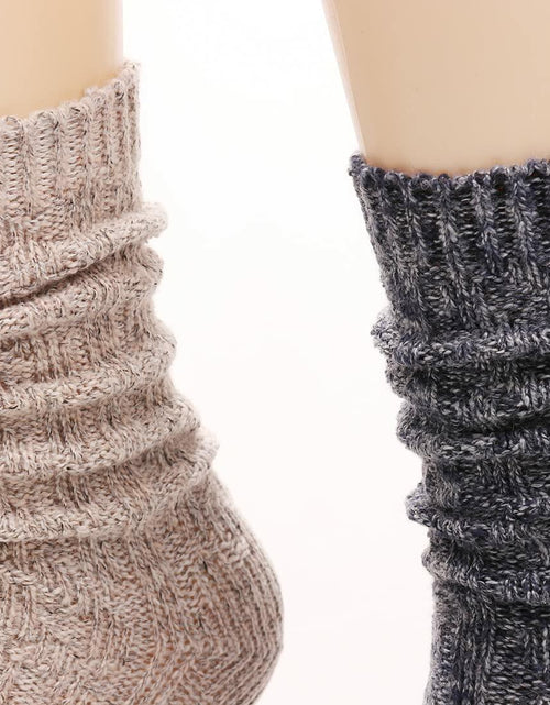 Load image into Gallery viewer, 3 Pairs Women’s Winter Wool Cable Knit Knee High Boot Socks Size 5-11
