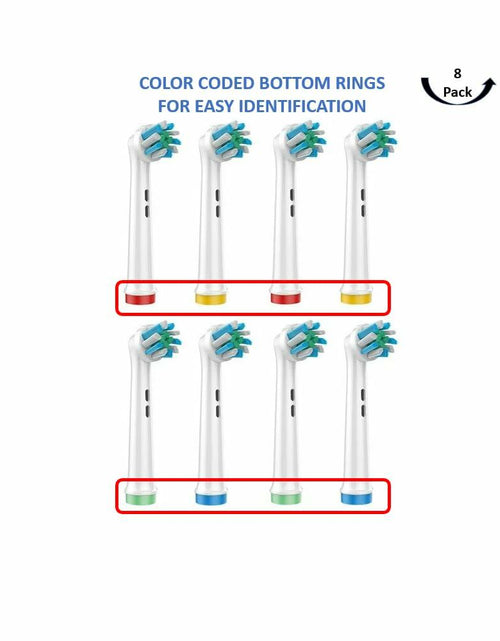Load image into Gallery viewer, Toothbrush Replacement Heads 8-Pack Plaque Blast Twisted Bristle Oral B
