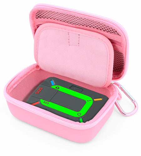 CASEMATIX Travel Case for Zoleo Satellite Communicator Hard Shell Pink