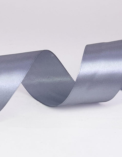 Load image into Gallery viewer, MEYIART 25 Yards 1.5" Silver Gray Satin Ribbon Wedding Gift Wrap Bows
