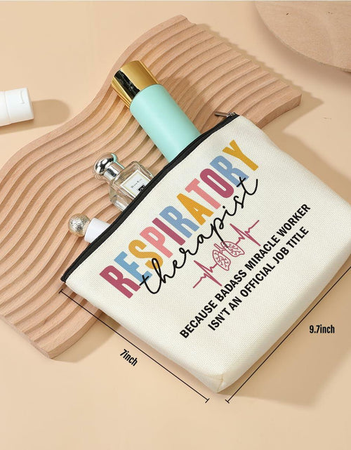 Load image into Gallery viewer, Funny Respiratory Therapist Makeup Bag Cosmetic Bag RT Gifts for Women
