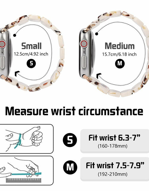Load image into Gallery viewer, MAIRUI Resin Stretchy Watch Band for Apple Watch 41/40/38mm Slim Elastic Strap
