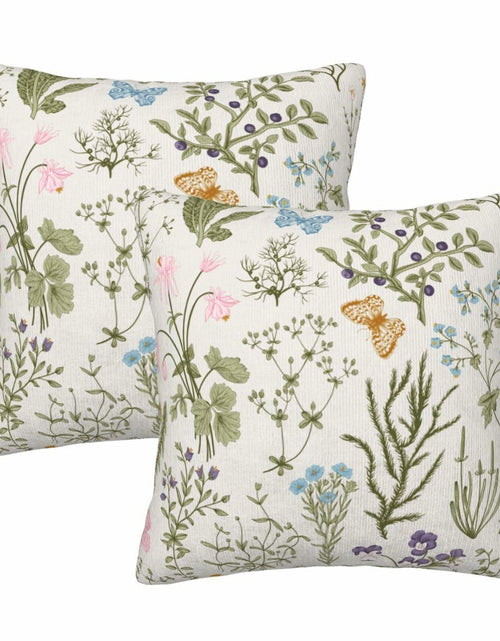 Load image into Gallery viewer, Yaemikoo 2PCS 18x18in Spring Sage Green Floral Pillow Covers Throw Pillow Cases

