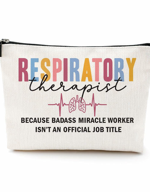 Load image into Gallery viewer, Funny Respiratory Therapist Makeup Bag Cosmetic Bag RT Gifts for Women
