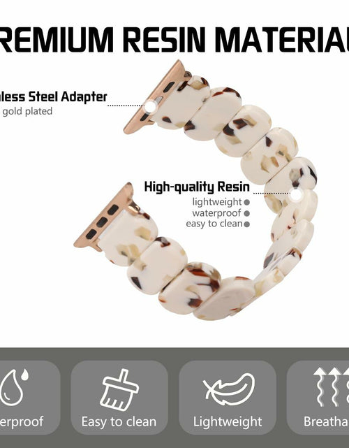 Load image into Gallery viewer, MAIRUI Resin Stretchy Watch Band for Apple Watch 41/40/38mm Slim Elastic Strap
