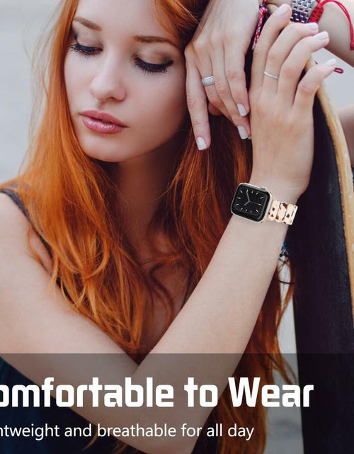 Load image into Gallery viewer, MAIRUI Resin Stretchy Watch Band for Apple Watch 41/40/38mm Slim Elastic Strap
