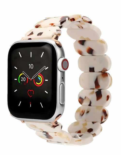 Load image into Gallery viewer, MAIRUI Resin Stretchy Watch Band for Apple Watch 41/40/38mm Slim Elastic Strap
