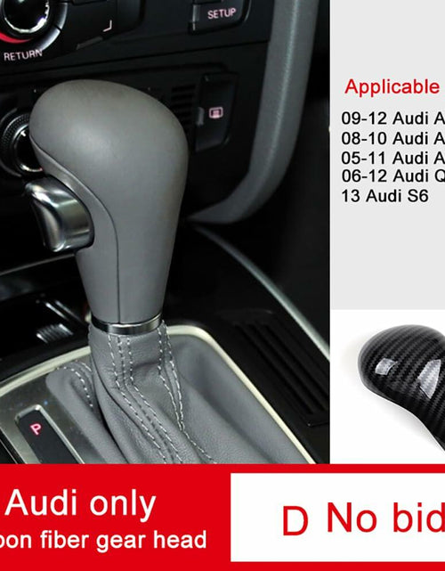 Load image into Gallery viewer, GIPFIRE Carbon Fiber Style Gear Shift Knob Cover For Audi A4L A5 A6L Q5 Q7
