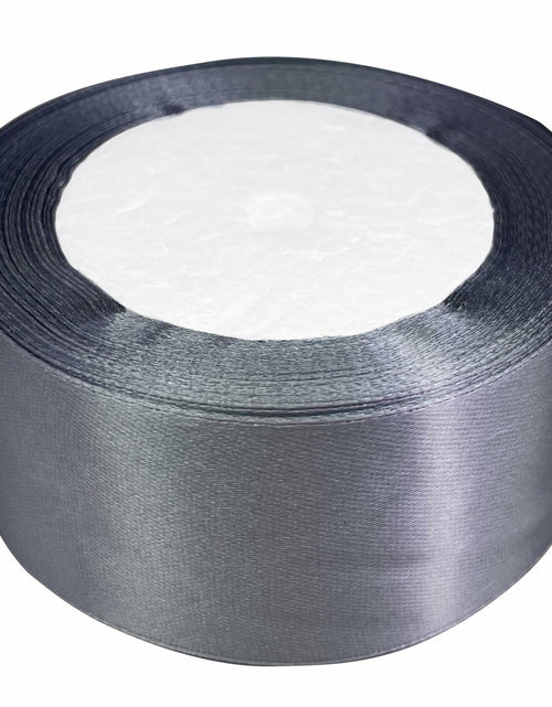 Load image into Gallery viewer, MEYIART 25 Yards 1.5" Silver Gray Satin Ribbon Wedding Gift Wrap Bows
