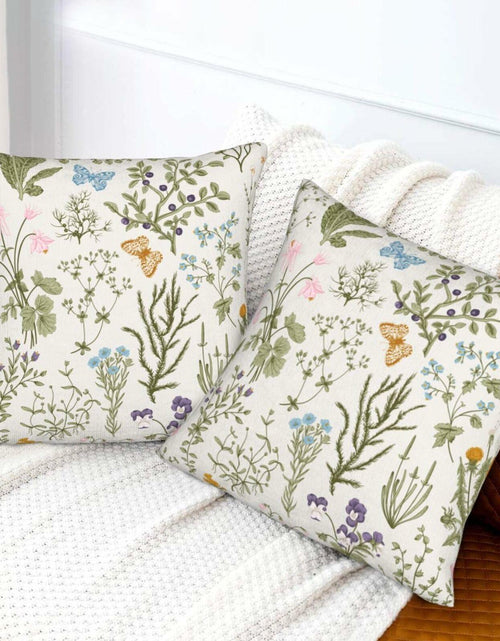 Load image into Gallery viewer, Yaemikoo 2PCS 18x18in Spring Sage Green Floral Pillow Covers Throw Pillow Cases
