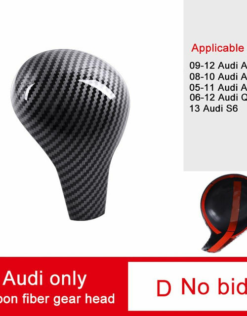 Load image into Gallery viewer, GIPFIRE Carbon Fiber Style Gear Shift Knob Cover For Audi A4L A5 A6L Q5 Q7
