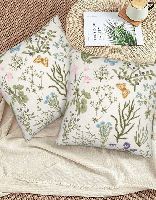 Load image into Gallery viewer, Yaemikoo 2PCS 18x18in Spring Sage Green Floral Pillow Covers Throw Pillow Cases
