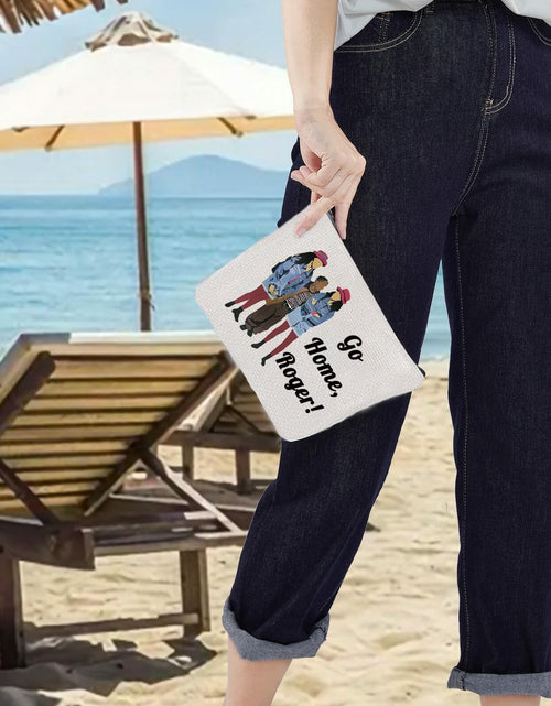 Load image into Gallery viewer, LEVLO Tia &amp; Tamera Fans Makeup Bag Zipper Pouch Go Home Roger Gift
