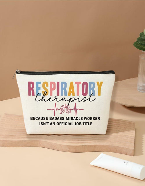 Load image into Gallery viewer, Funny Respiratory Therapist Makeup Bag Cosmetic Bag RT Gifts for Women
