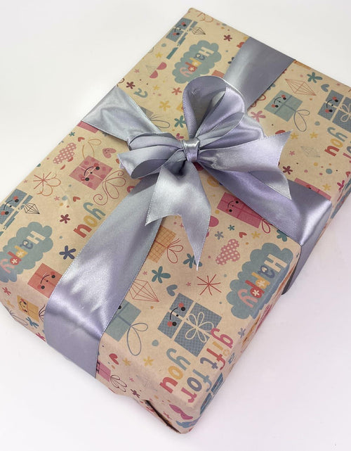 Load image into Gallery viewer, MEYIART 25 Yards 1.5" Silver Gray Satin Ribbon Wedding Gift Wrap Bows
