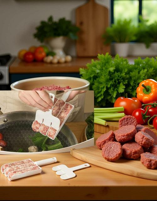 Load image into Gallery viewer, White Triple Meatball Maker Scoop Non-Stick Kitchen Fruit &amp; Vegetable Tools

