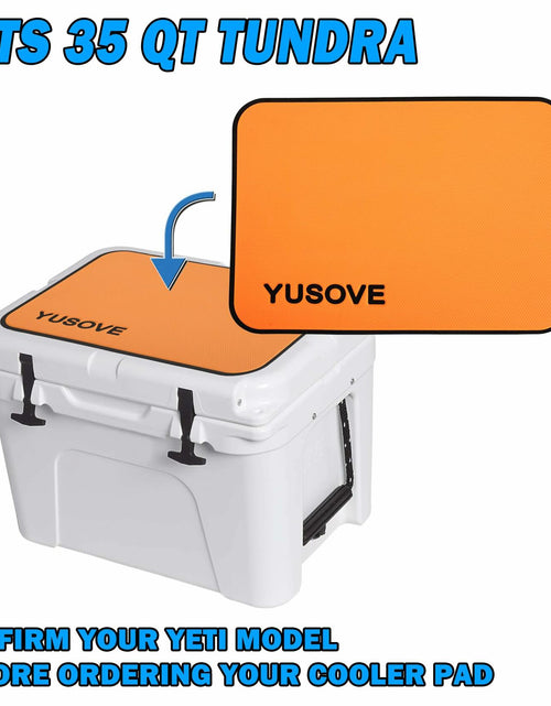 Load image into Gallery viewer, YUSOVE EVA Cooler Pad Mat for Tundra 35, Seadek Style, 3M Adhesive (Orange)
