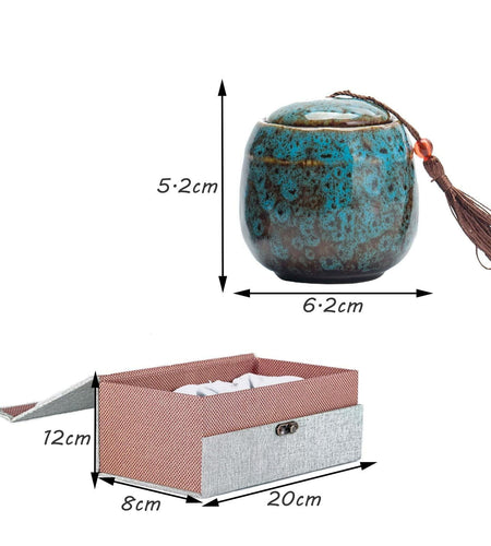 2PCS Mini Small Cremation Urns Ashes Funeral Keepsake Home Office Display