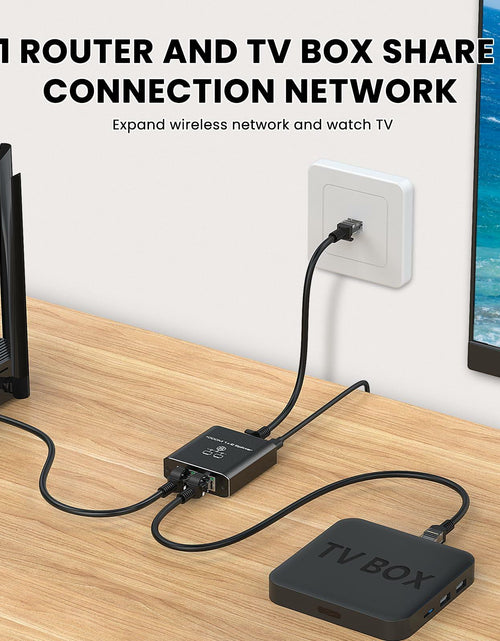 Load image into Gallery viewer, HRSDEIE Ethernet Splitter 1-to-2 Gigabit RJ45 1000Mbps Network LAN Adapter
