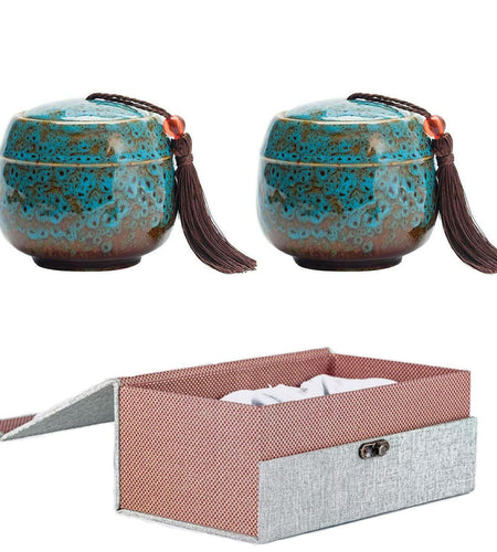 2PCS Mini Small Cremation Urns Ashes Funeral Keepsake Home Office Display