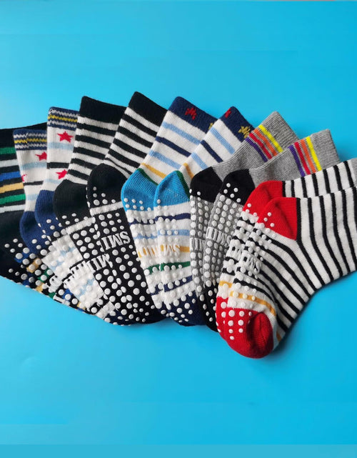 Load image into Gallery viewer, SMIDLRG Toddler Grip Socks With Non-Slip Soles Boys Girls 6 Pairs
