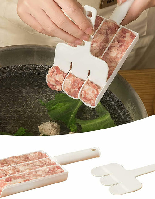 Load image into Gallery viewer, White Triple Meatball Maker Scoop Non-Stick Kitchen Fruit &amp; Vegetable Tools
