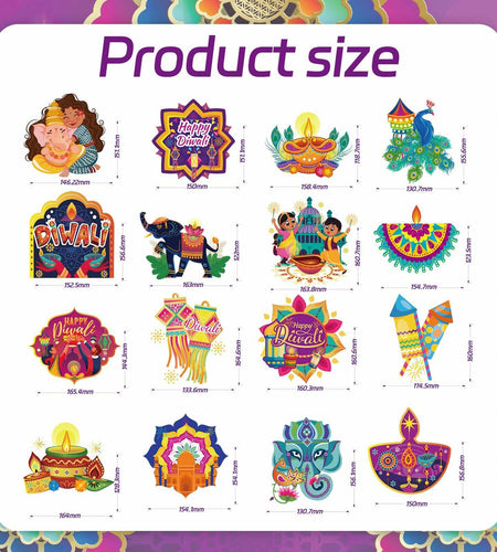HOWAF 32pcs Diwali Table Decorations Centerpiece Sticks Photo Booth Props