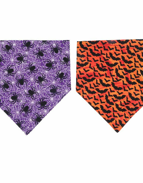 Load image into Gallery viewer, KZHAREEN 2 Pack Halloween Dog Bandana Reversible Triangle Scarf Large
