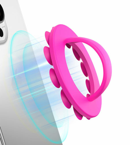 HZZADZXW Silicone Phone Grip Detachable Hand Holder Soft Loop Rose Red