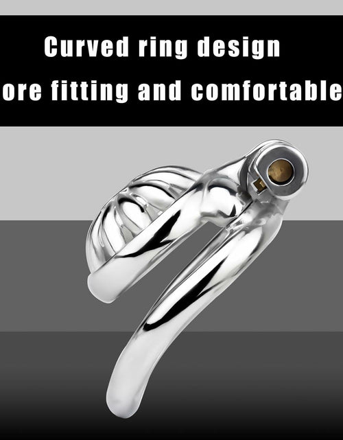 Load image into Gallery viewer, Lelisex Stainless Steel Male Chastity Cage Dark Lock 50mm Ring Adult Toy
