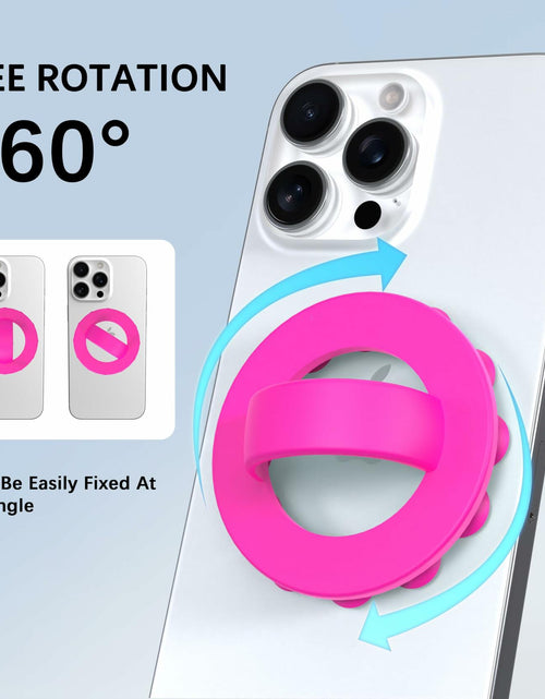 Load image into Gallery viewer, HZZADZXW Silicone Phone Grip Detachable Hand Holder Soft Loop Rose Red

