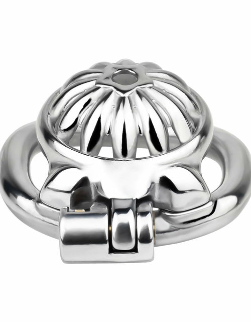 Load image into Gallery viewer, Lelisex Stainless Steel Male Chastity Cage Dark Lock 50mm Ring Adult Toy

