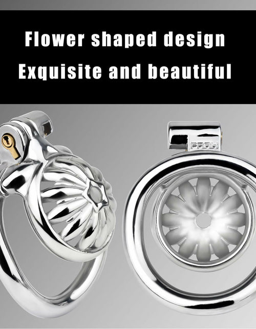 Load image into Gallery viewer, Lelisex Stainless Steel Male Chastity Cage Dark Lock 50mm Ring Adult Toy
