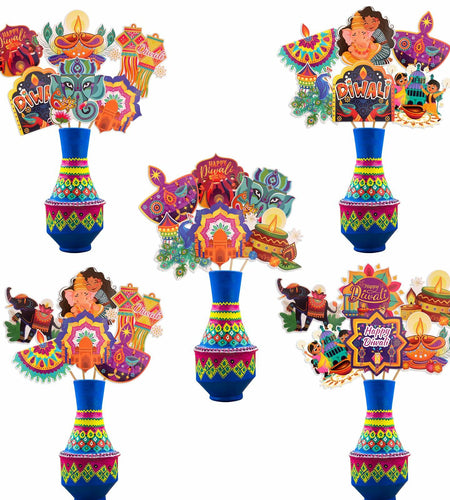 HOWAF 32pcs Diwali Table Decorations Centerpiece Sticks Photo Booth Props