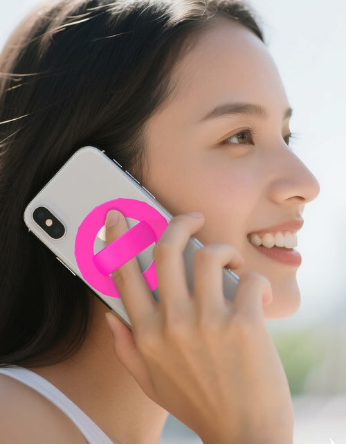 Load image into Gallery viewer, HZZADZXW Silicone Phone Grip Detachable Hand Holder Soft Loop Rose Red
