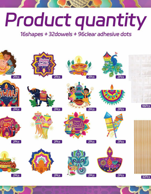 Load image into Gallery viewer, HOWAF 32pcs Diwali Table Decorations Centerpiece Sticks Photo Booth Props
